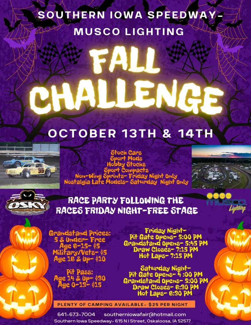 Southern Iowa Fair Mahaska County, Oskaloosa, Iowa RACING